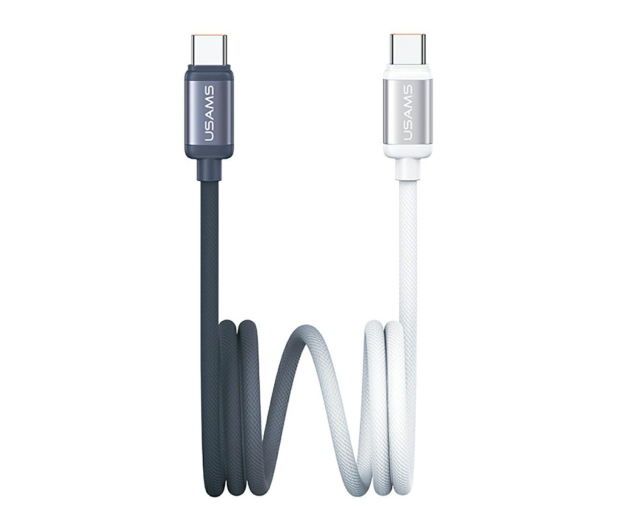 USAMS Kabel U 60W USB-C/USB-C 1,2m czarno biały - 1569122 - zdjęcie